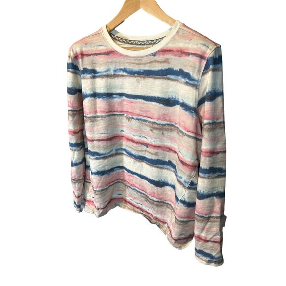 Orvis Striped Long Sleeve Crew Neck Shirt Size L Cotton Polyester Multicolor - Picture 3 of 8